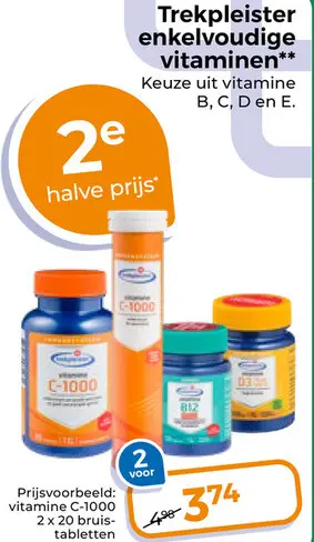 Aanbieding: Trekpleister enkelvoudige vitaminen