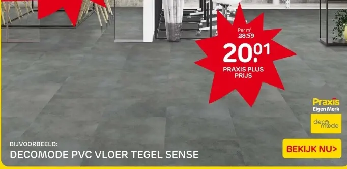 Aanbieding: Decomode pvc vloer tegel sense