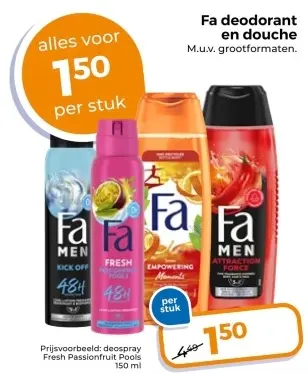Aanbieding: Deodorant en douche