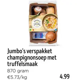 Aanbieding: Jumbo's verspakket champignonsoep met truffel
