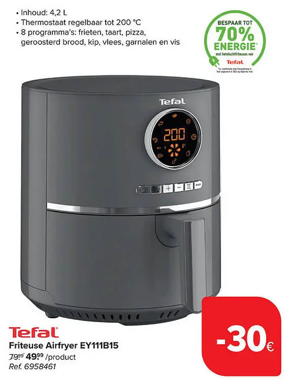 Aanbieding: Friteuse Airfryer EY111B15