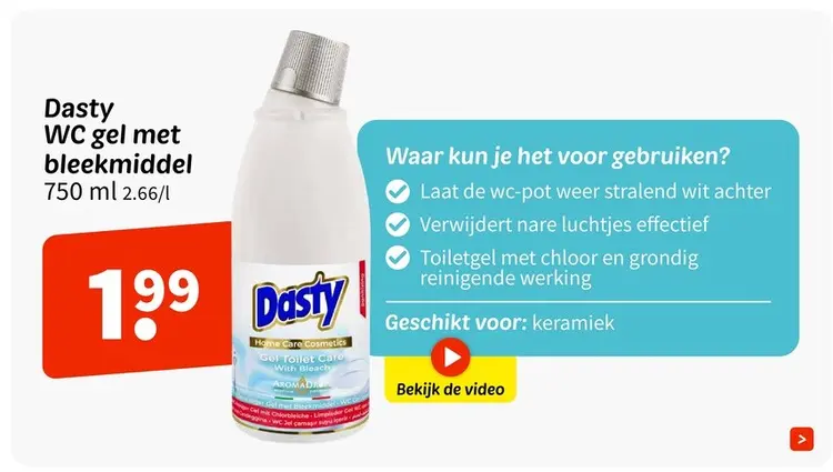 Promotie: WC gel met bleekmiddel