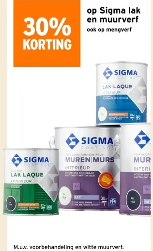 Aanbieding: Sigma lak en muurverf