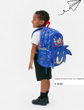 Aanbieding: Rugzak met print Sonic The Hedgehog