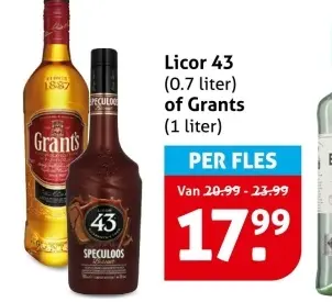 Aanbieding: Licor 43 or Grants