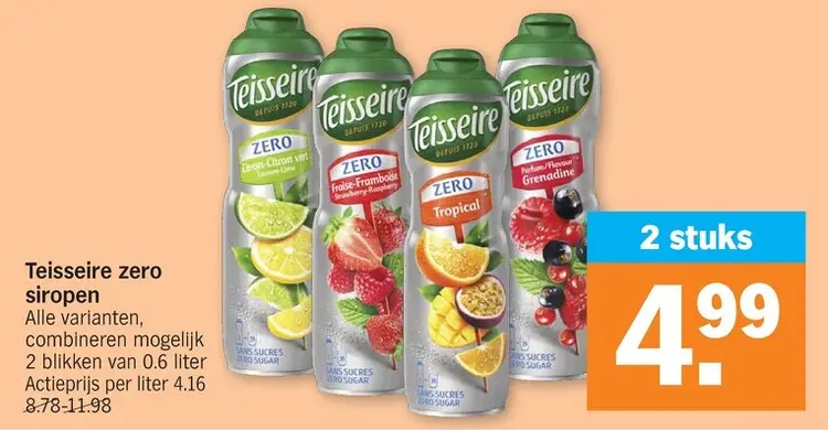 Promotie: Teisseire zero siropen