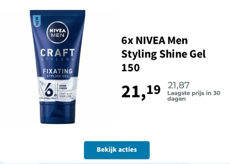 Promotie: NIVEA Men Styling Shine Gel
