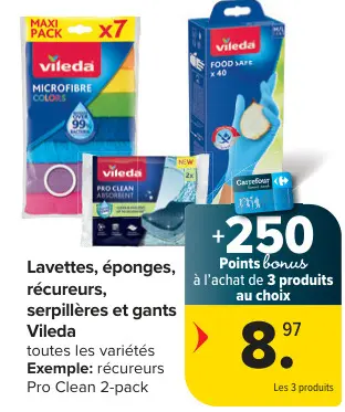 Offre: Lavettes, éponges, récureurs, serpillères et 