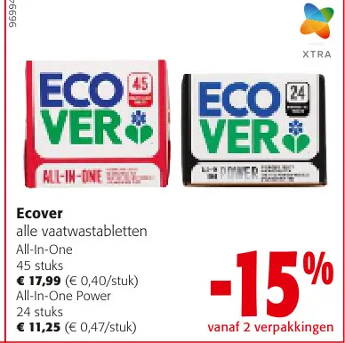 Aanbieding: Ecover alle vaatwastabletten