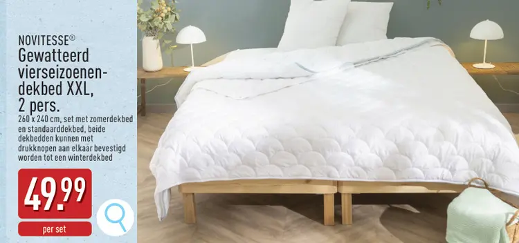 Promotie: Gewatteerd vierseizoenen-dekbed XXL