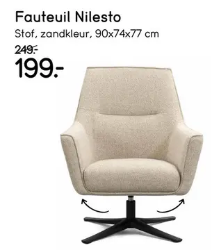 Aanbieding: Fauteuil Nilesto - zand