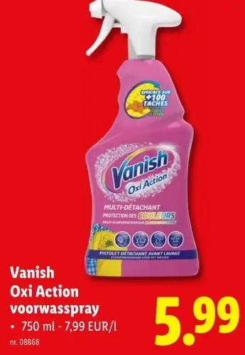 Promotie: Vanish Oxi Action voorwasspray
