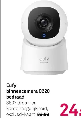 Aanbieding: Eufy binnencamera C220 bedraad