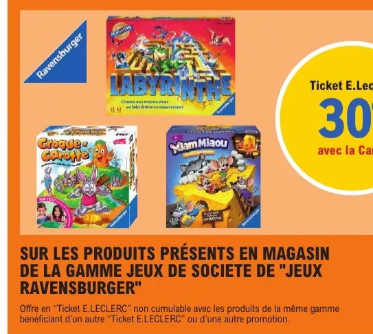 Offre: La gamme jeux de société
