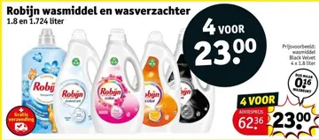 Aanbieding: Robijn wasmiddel en wasverzachter
