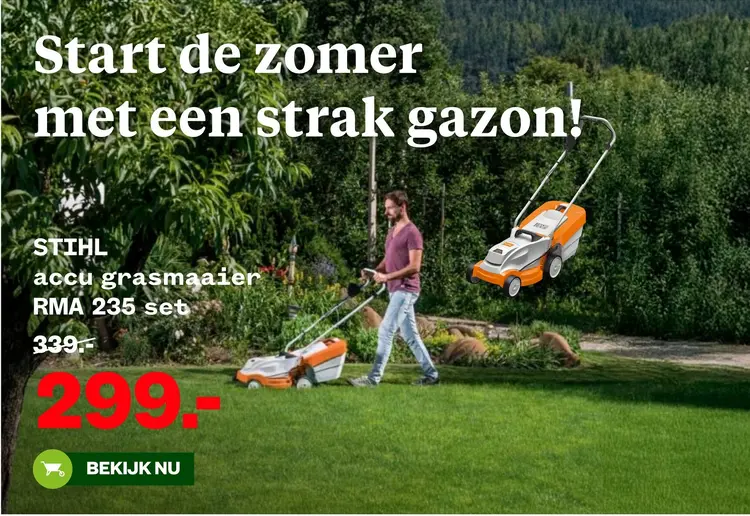 Aanbieding: Accu grasmaaier RMA 235 set
