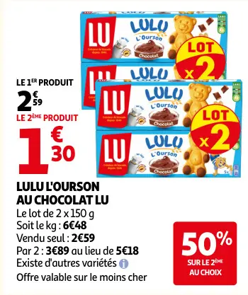 Promotie: L'ourson au chocolat