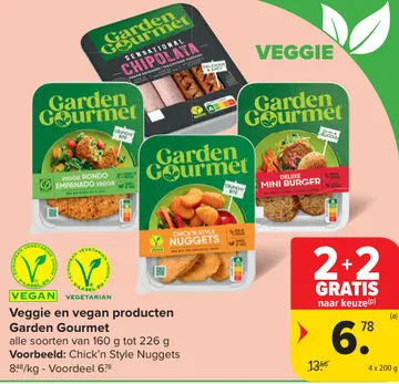 Aanbieding: Veggie en vegan producten Garden Gourmet