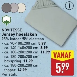 Aanbieding: Jersey hoeslaken