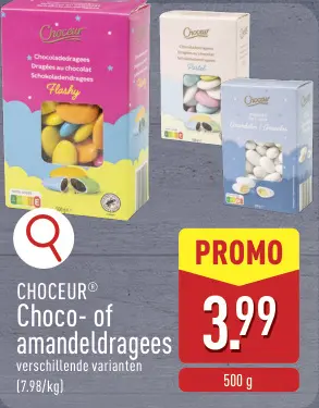 Promotie: Choco- of amandeldragees
