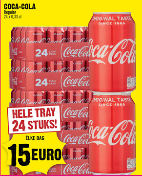 Aanbieding: Coca-Cola Regular Blik 24 x 33 cl