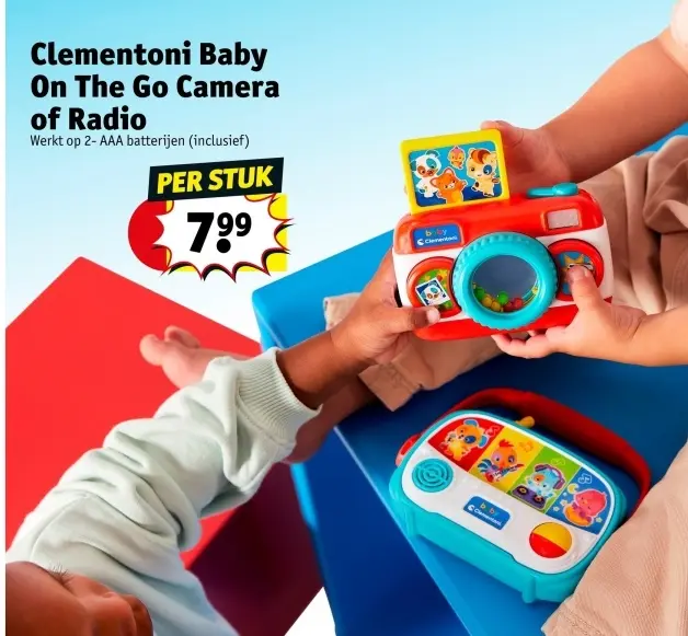 Aanbieding: Clementoni Baby On The Go Camera of Radio