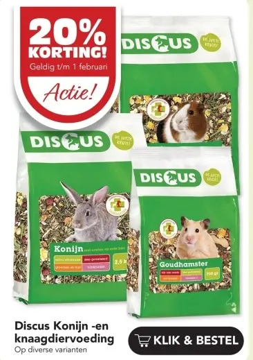 Aanbieding: Discus Konijn -en knaagdiervoeding