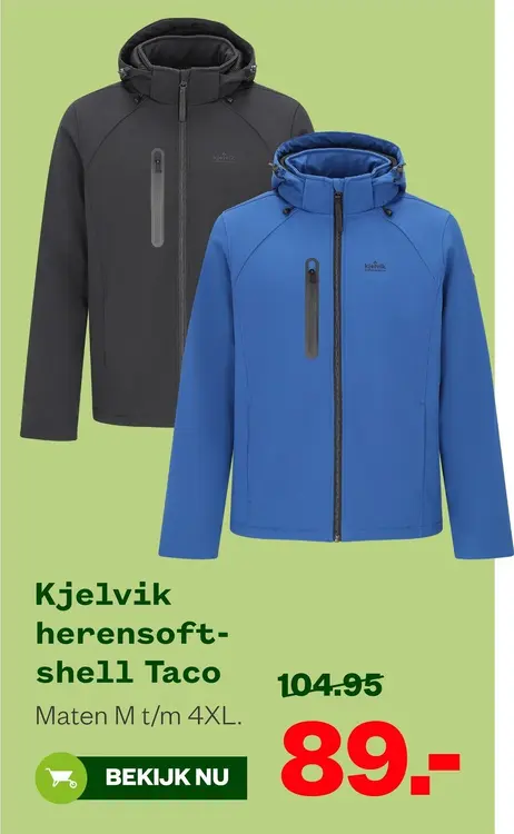 Aanbieding: Herensoftshell Taco