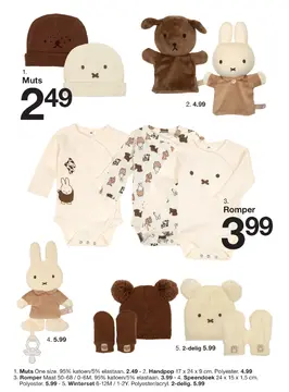Aanbieding: Muts, Handpop, Romper, Speendoek of Winterset