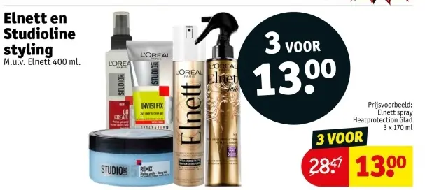 Aanbieding: Elnett en Studioline styling