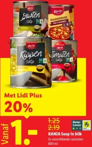 Aanbieding: Soep in blik
