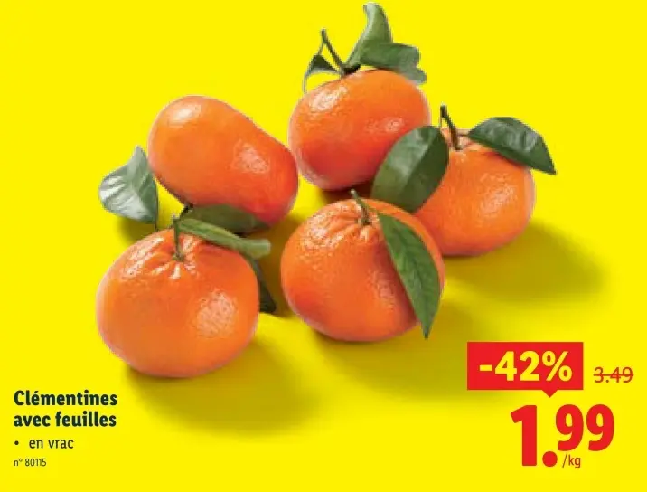 Offre: Clémentines avec feuilles