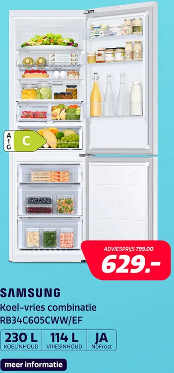 Aanbieding: Samsung RB34C605CWW/EF