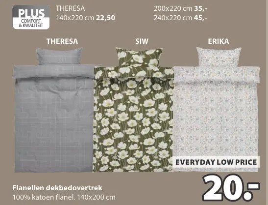 Promotie: Flanellen dekbedovertrek