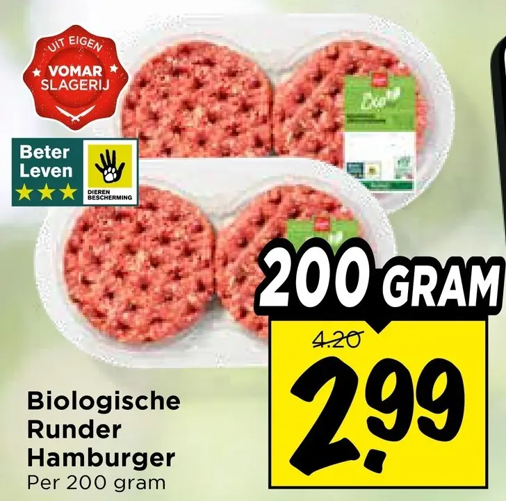 Aanbieding: Biologische Runder Hamburger