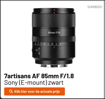 Aanbieding: 7artisans AF 85mm F/1.8