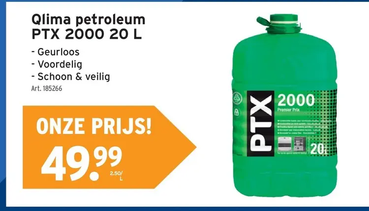 Promotie: Qlima petroleum PTX 2000 20 L