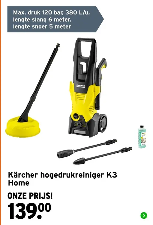 Aanbieding: Kärcher hogedrukreiniger K3 Home