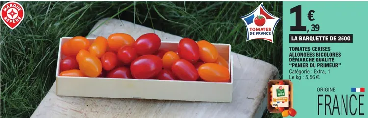 Offre: Panier du Primeur Tomates cerises allongées bicolores
