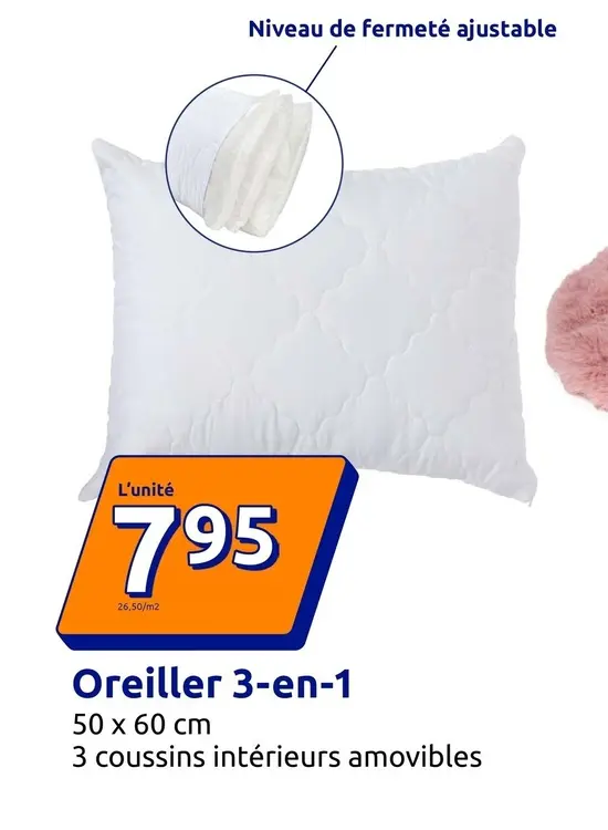 Offre: Oreiller 3-en-1
