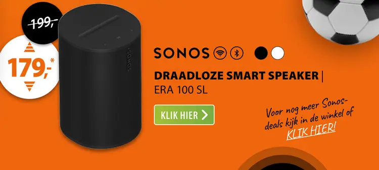 Aanbieding: Sonos Era 100 SL Zwart