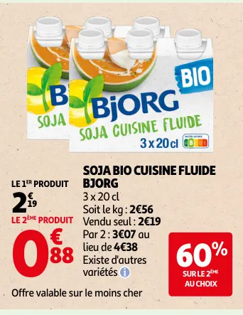 Promotie: Soja bio cuisine fluide