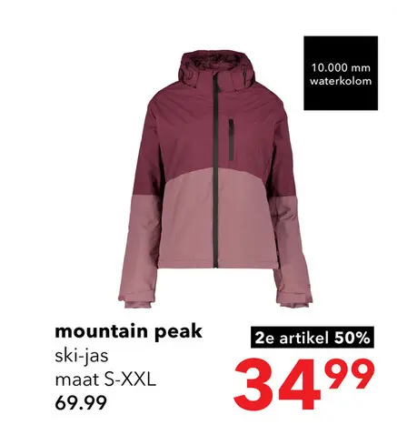 Aanbieding: Mountain Peak dames ski-jas roze 10000 mm waterkolom
