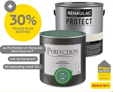 Aanbieding: Perfection en Renaulac kleurmuurverf