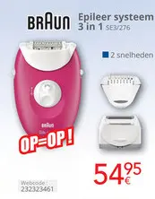Aanbieding: Braun Epileer systeem