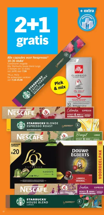 Promotie: Alle capsules voor Nespresso