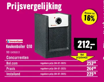 Aanbieding: INVENTUM Keukenboiler Q10 10 l
