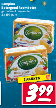 Aanbieding: Campina Botergoud Roomboter