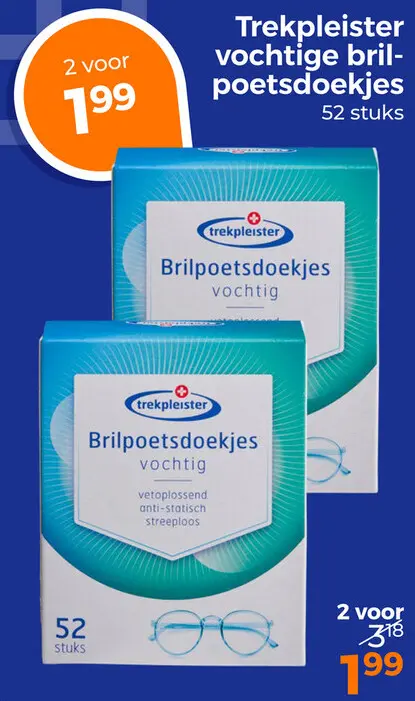 Aanbieding: Vochtige brilpoetsdoekjes