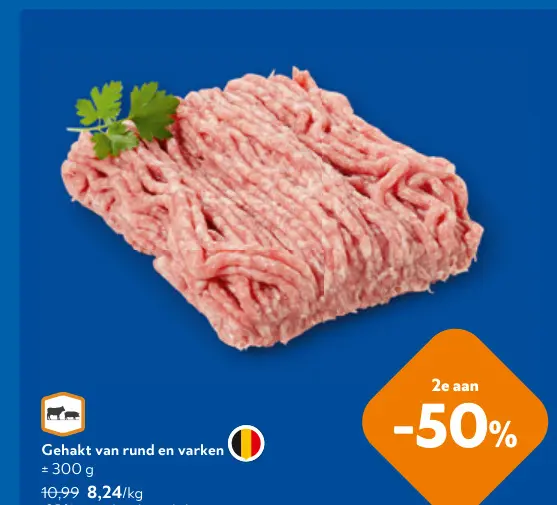 Promotie: Gehakt van rund en varken
